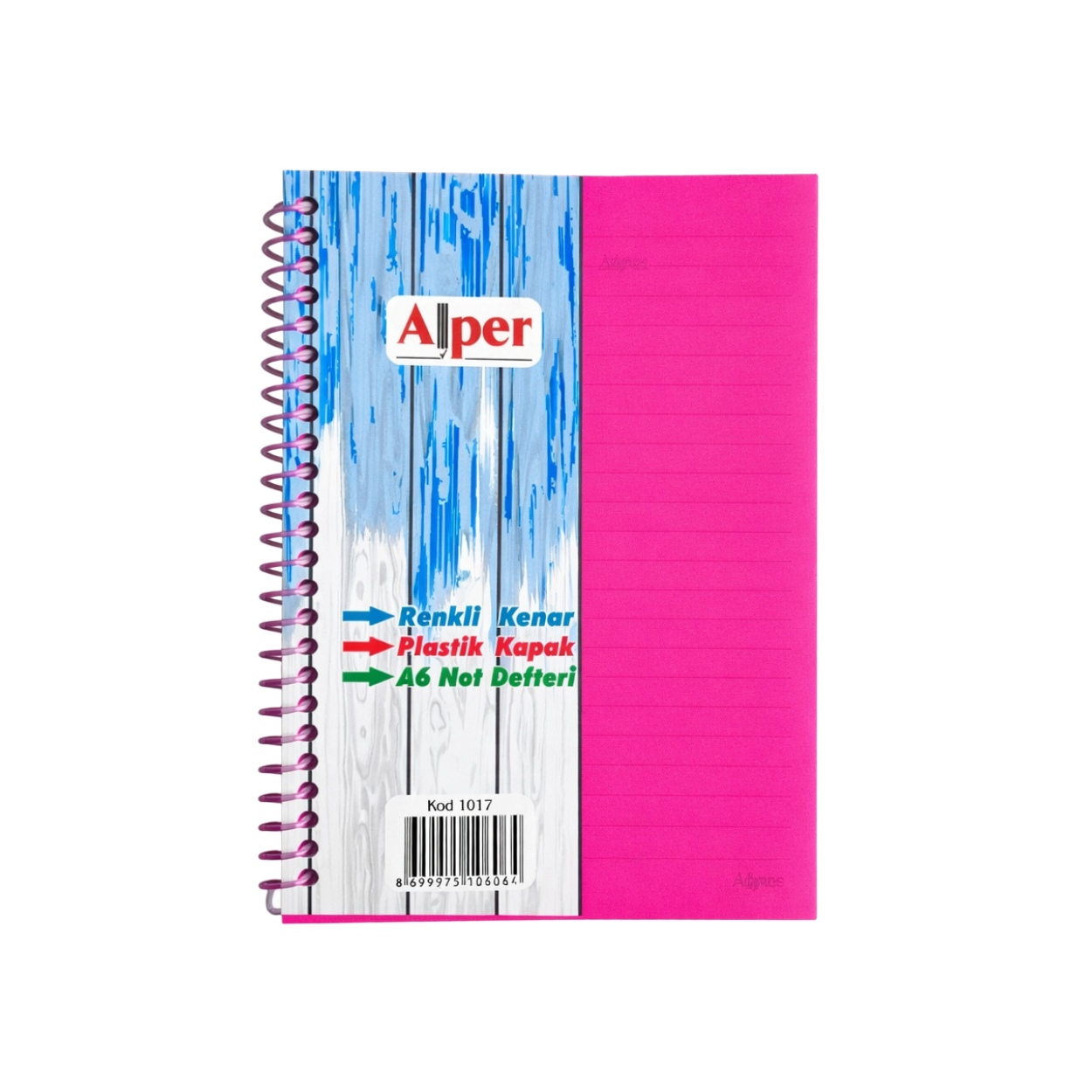 ALPER A6 NOT DEFTERİ 12 Lİ ESMER KAĞIT