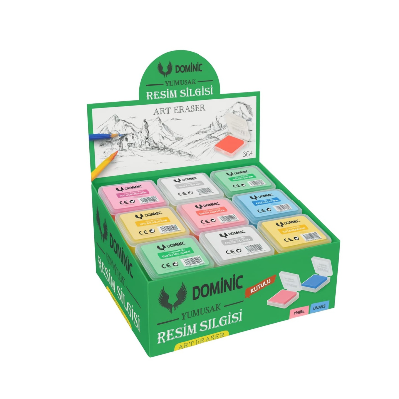 DOMİNİC HAMUR SİLGİ KILIFLI 36 LI