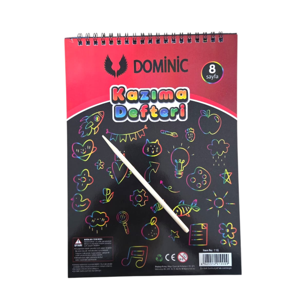 DOMİNİC KAZIMA DEFTERİ A4 TELLİ 10 LU