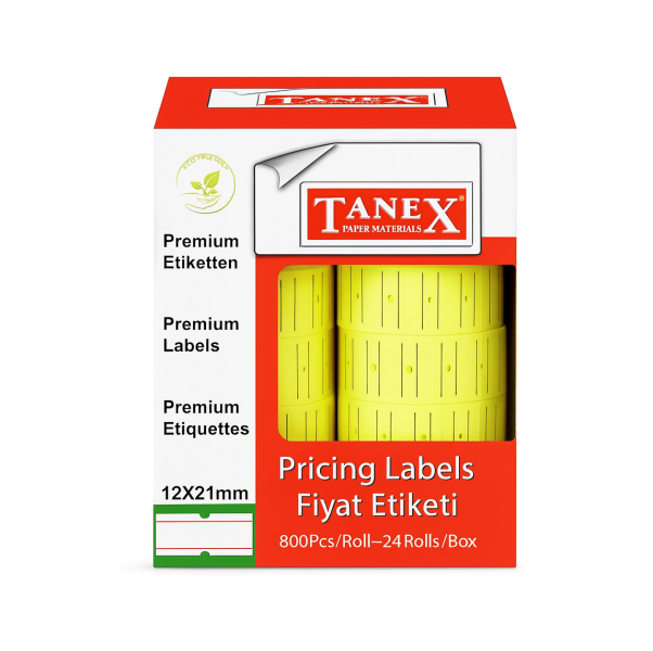 TANEX FİYAT ETİKETİ SARI 6 RULO