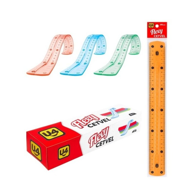 U4 FLEXİ CETVEL 30 CM 48 Lİ
