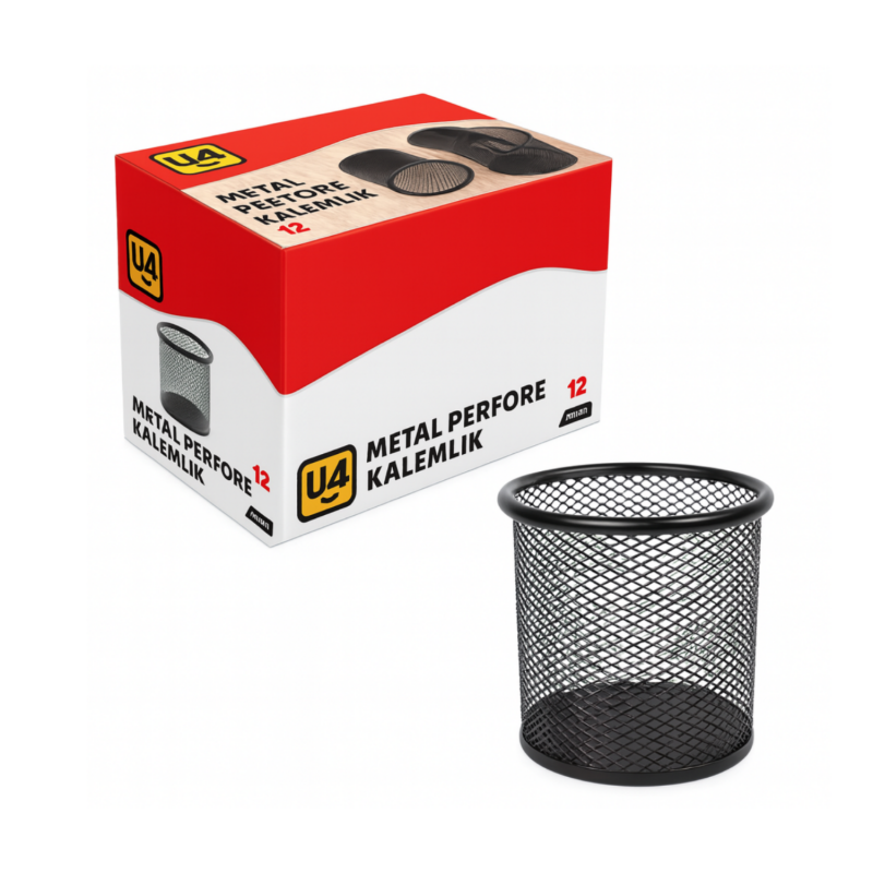 U4 METAL PERFORE KALEMLİK YUVARLAK