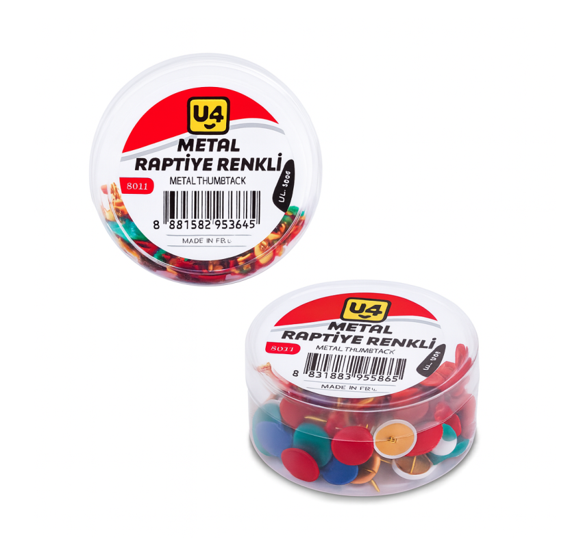 U4 RAPTİYE 50 Lİ METAL RENKLİ 12 PAKET