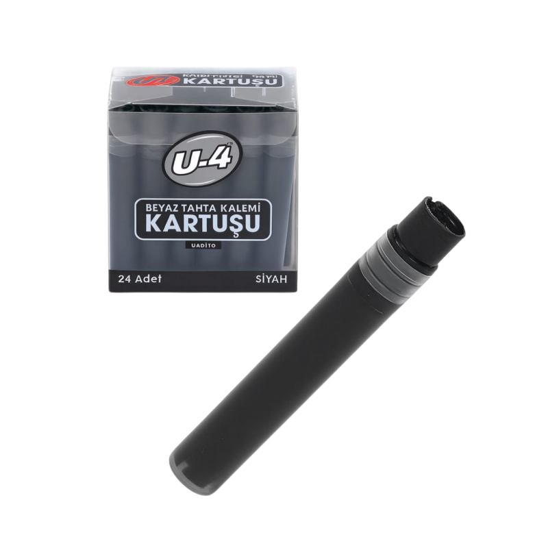 U4 TAHTA KALEM KARTUŞU SİYAH 24 LÜ