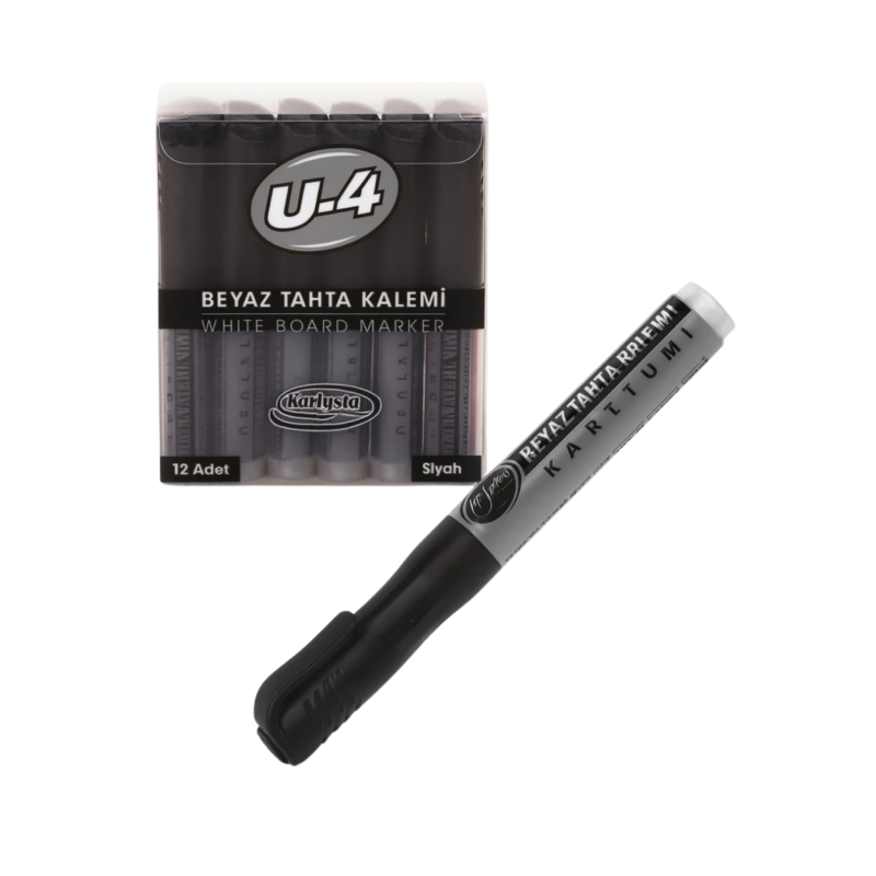 U4 TAHTA KALEMİ KARTUŞLU SİYAH 12 Lİ