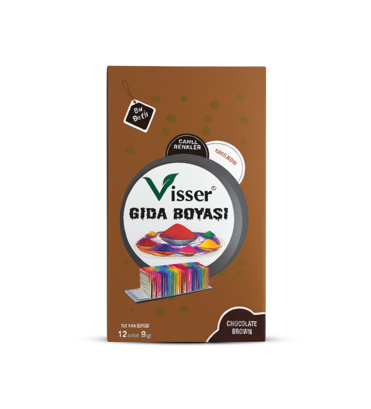 VİSSER GIDA BOYASI KAHVERENGİ 9 GR x 12 ADET