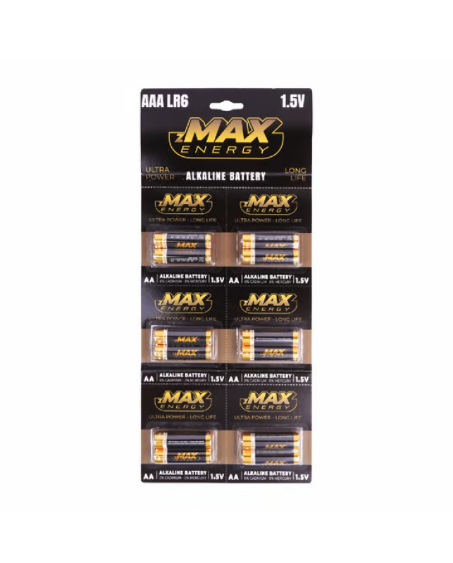 MAX ENERGY ALKALİN AAA İNCE PİL 12 Lİ