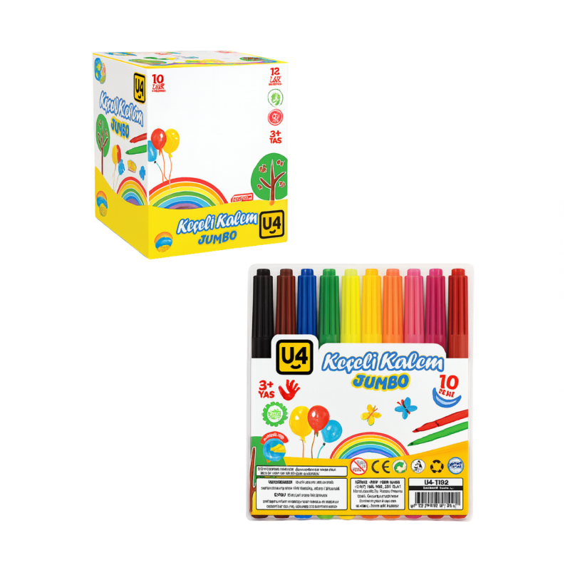 U4 KEÇELİ KALEM JUMBO EKO 12 Lİ U4-1102