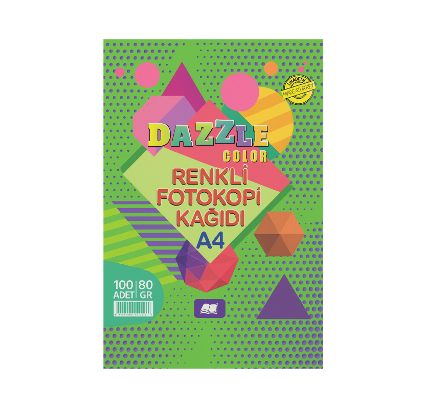 DAZZLE A-4 RENKLİ FOTOKOPİ KAĞIDI 100 LÜ