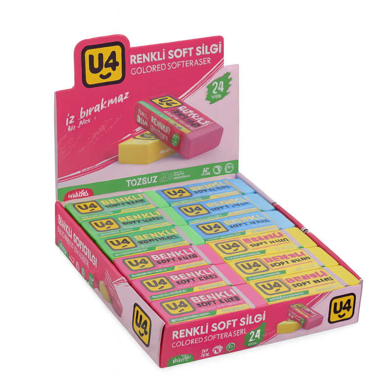 U4 SİLGİ RENKLİ 24 LÜ
