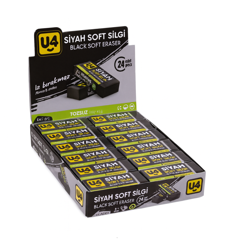 U4 SİLGİ SİYAH 24 LÜ