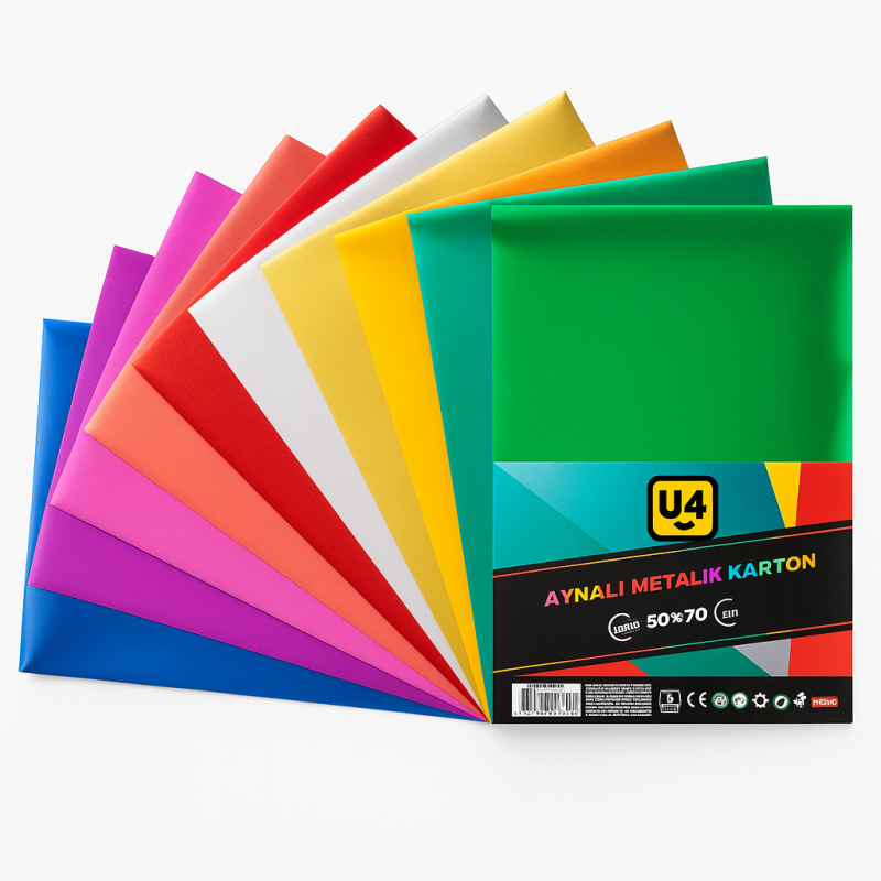 U4 AYNALI KARTON METALİK MİX 50x70 10 LU