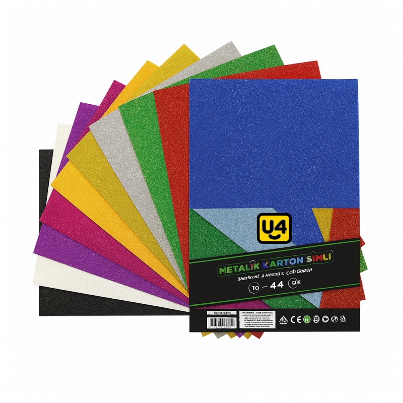 U4 FON KARTONU SİMLİ MİX A4 10 LU