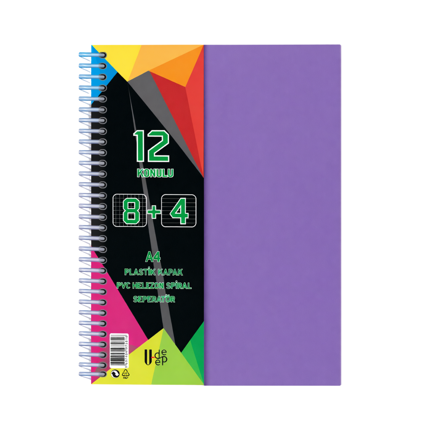 U DEEP SPİRALLİ PP KAPAK 8+4 - 300 YP 12 AYRAÇ 16 LI