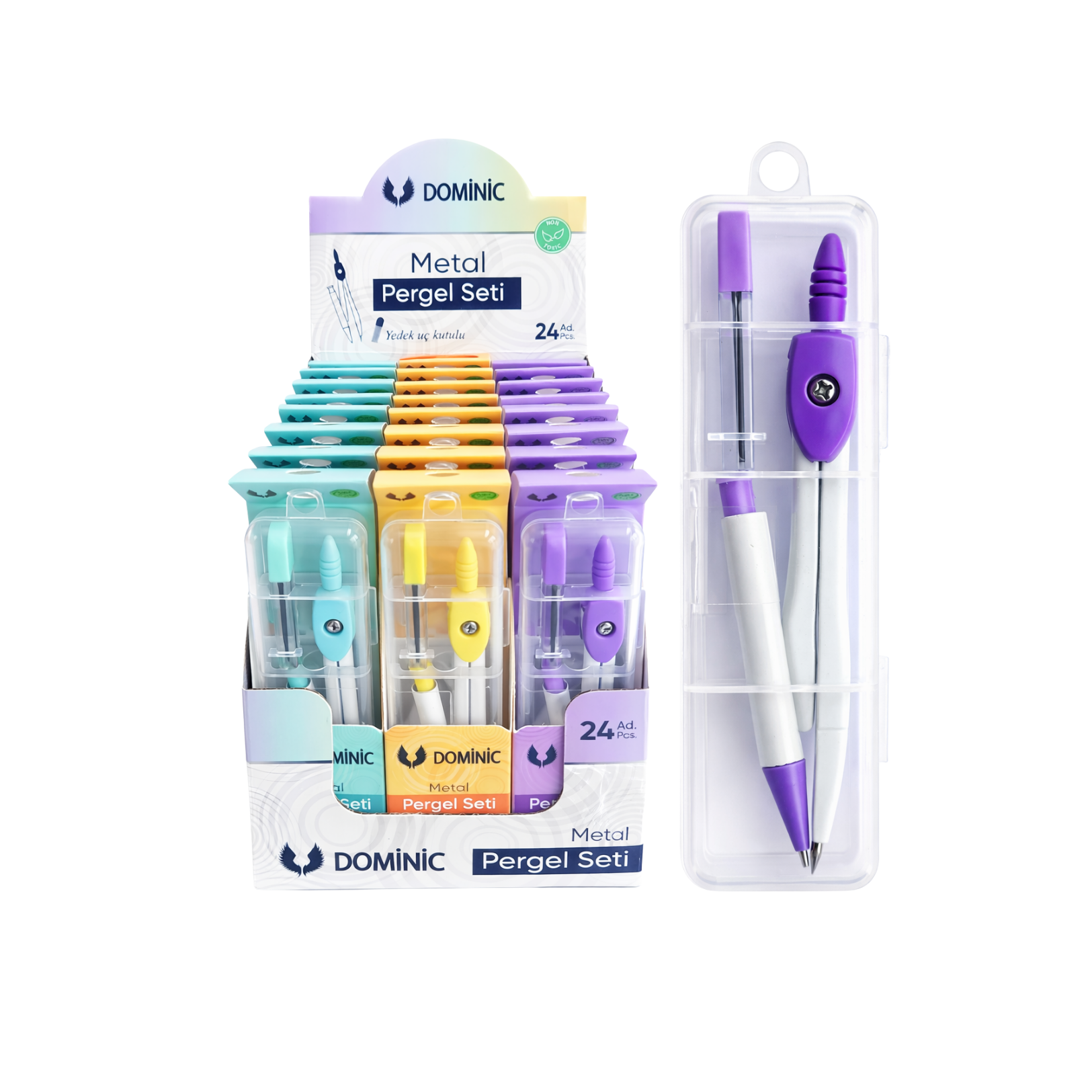 DOMİNİC PERGEL METAL RENKLİ 24 LÜ