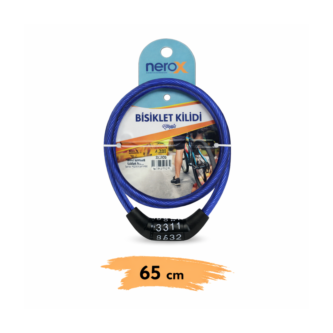NEROX BİSİKLET KİLİDİ ŞİFRELİ 65 CM NRX-1117