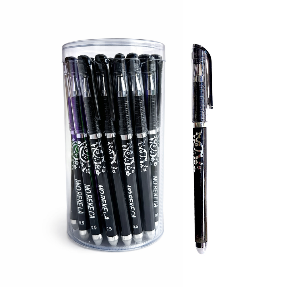 DOMİNİC SİLİNEBİLİR SİYAH TÜKENMEZ KALEM 30 LU