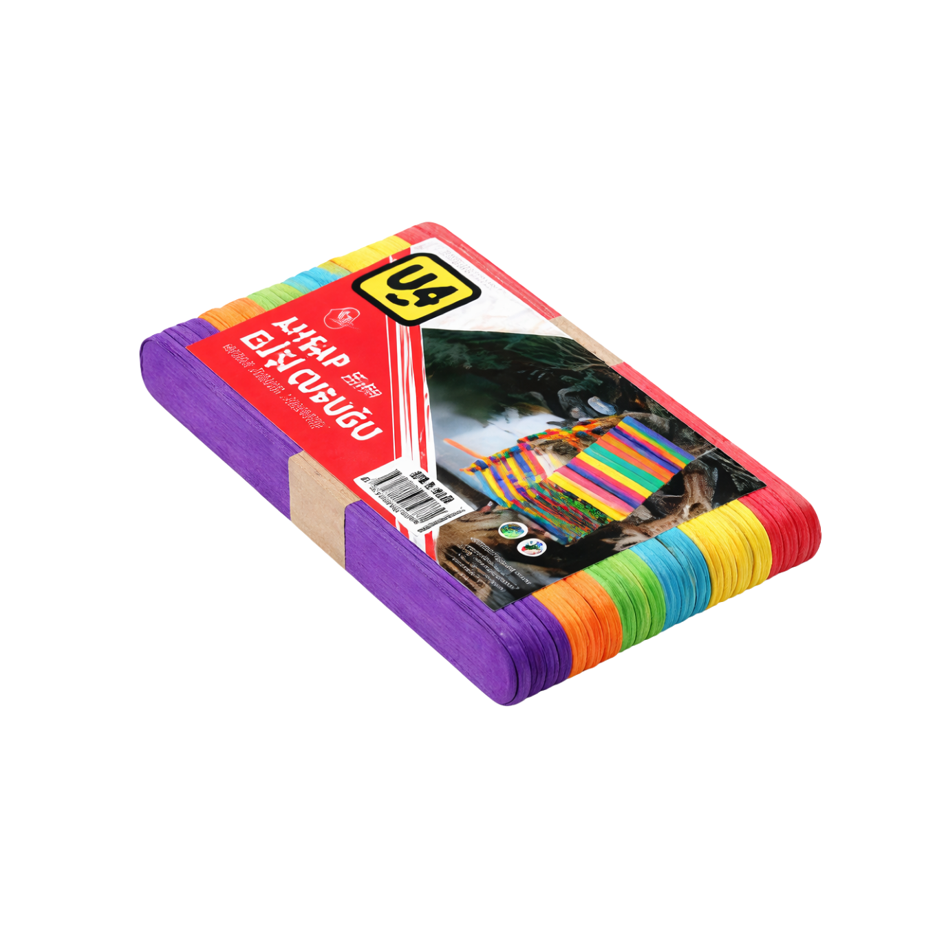 U4 RENKLİ DONDURMA ÇUBUĞU İNCE 50 ADET U4-1468