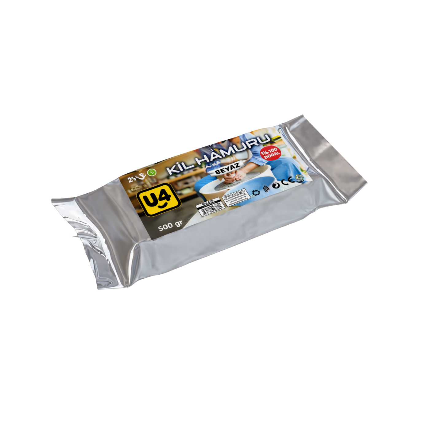 U4 KİL HAMURU 500 GR BEYAZ U4-F223