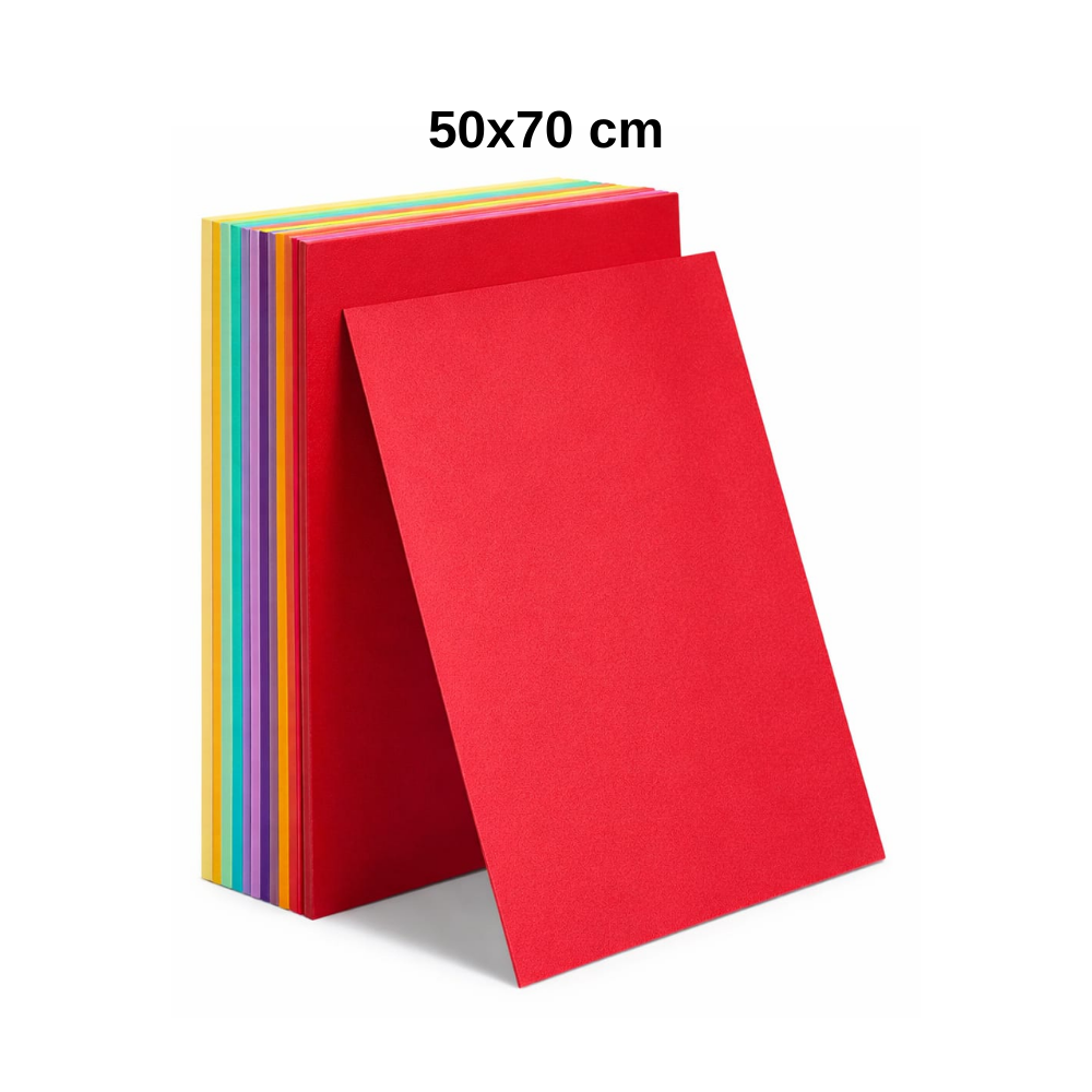 RENKLİ MUKAVVA KARIŞIK 50X70 CM 18 Lİ
