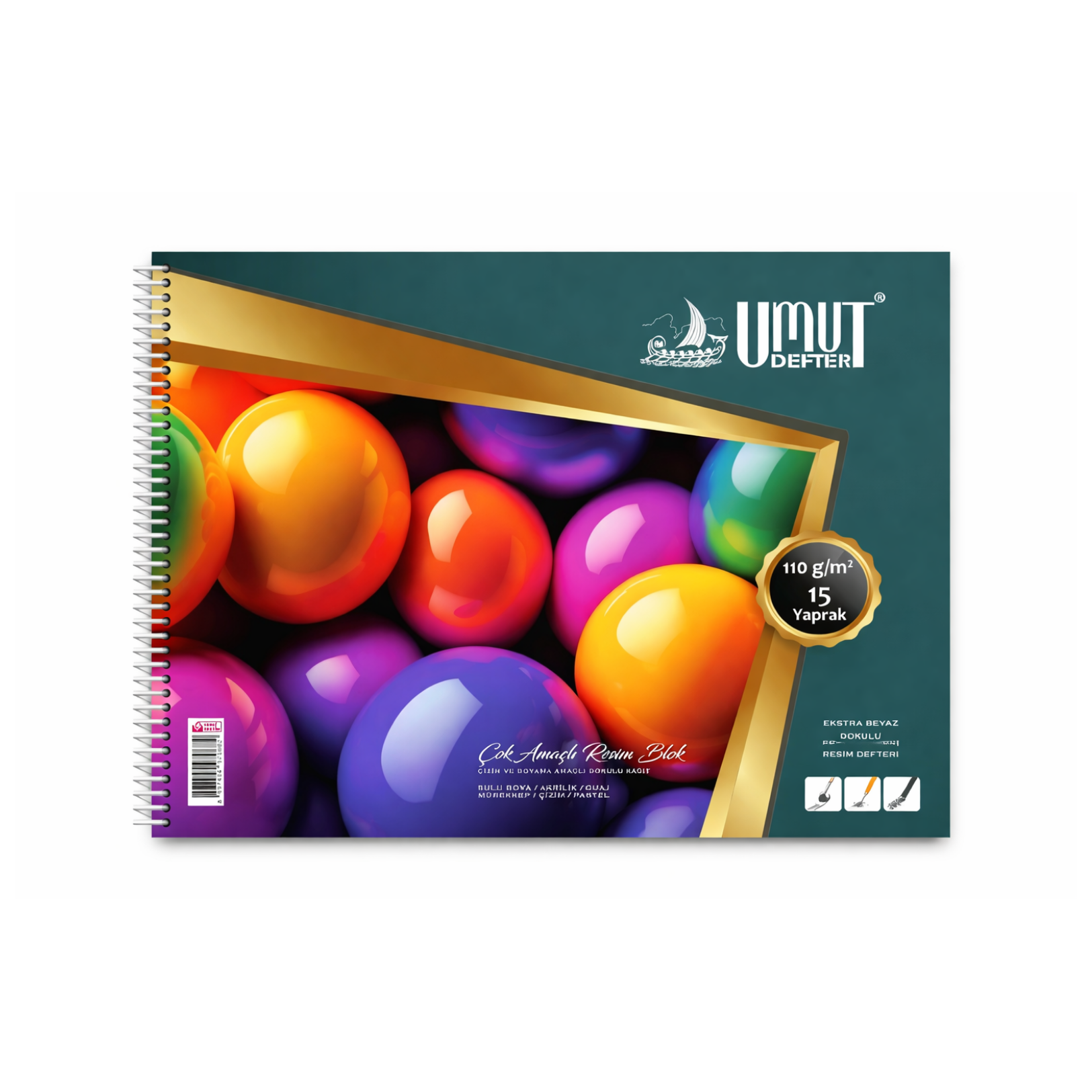 UMUT RESİM DEFTERİ KK 25X35 110 GR 15 YPR 12 Lİ * 10 DZ