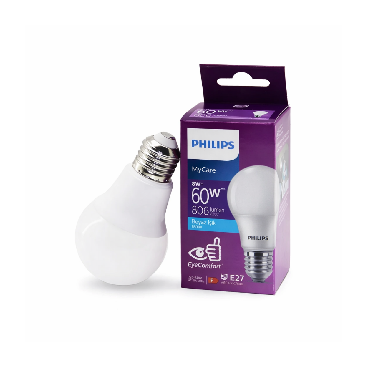 PHİLİPS AMPUL 8 WATT BEYAZ IŞIK 12 Lİ