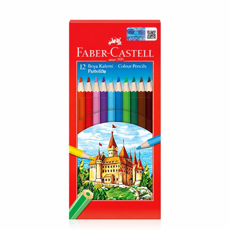 FABER CASTELL KURU BOYA KALEMİ 12 Lİ