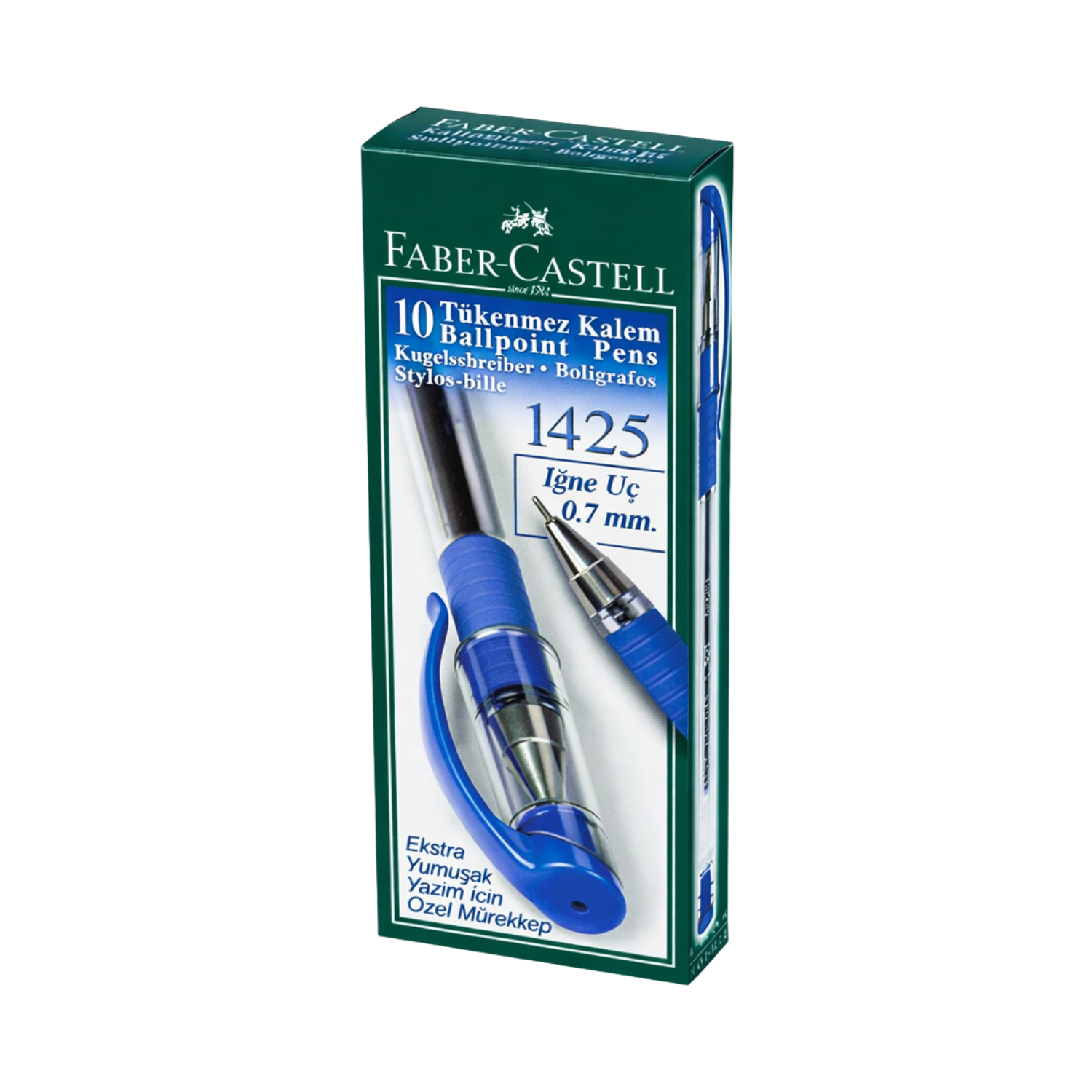 FABER TÜKENMEZ KALEM MAVİ 1425 10 LU