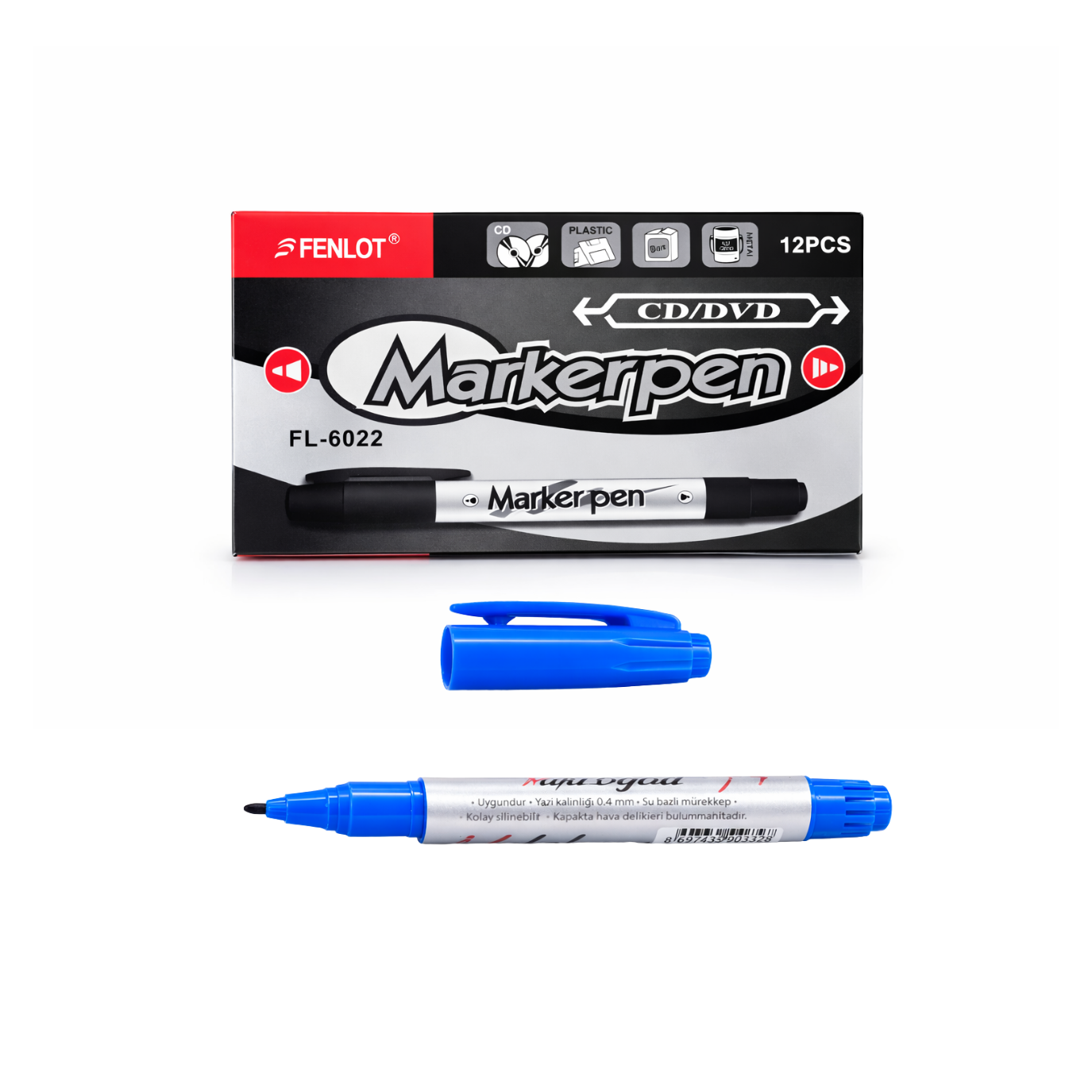 FENLOT CD KALEMİ M SİYAH 12 Lİ