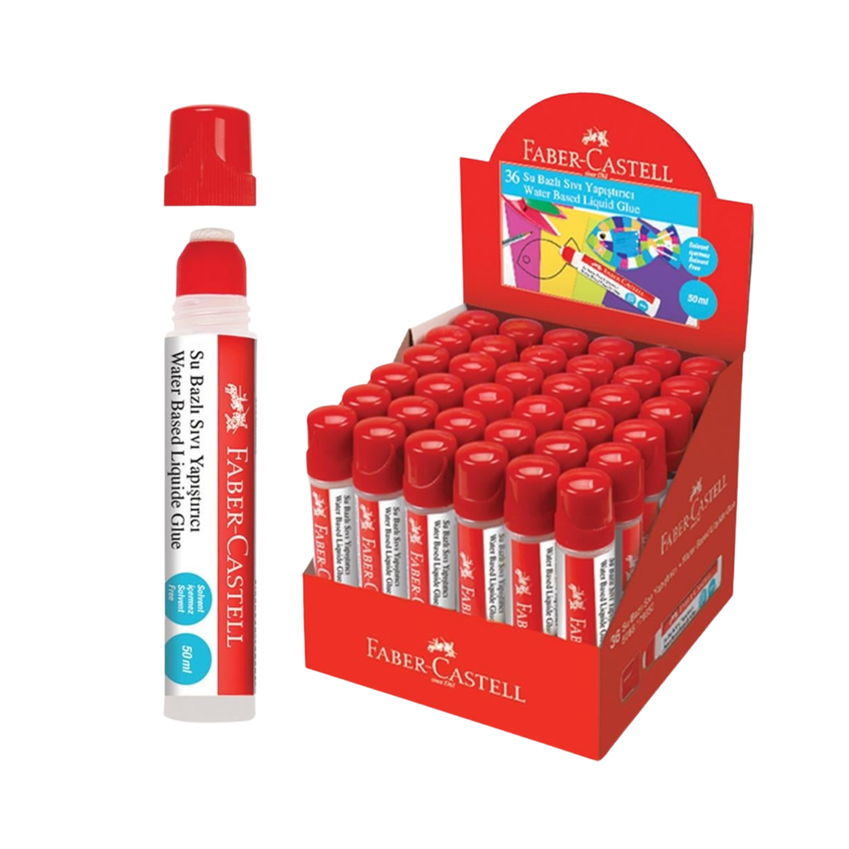 FABER CASTELL SU BAZLI 50 ML SIVI YAPIŞTIRICI 36 LI